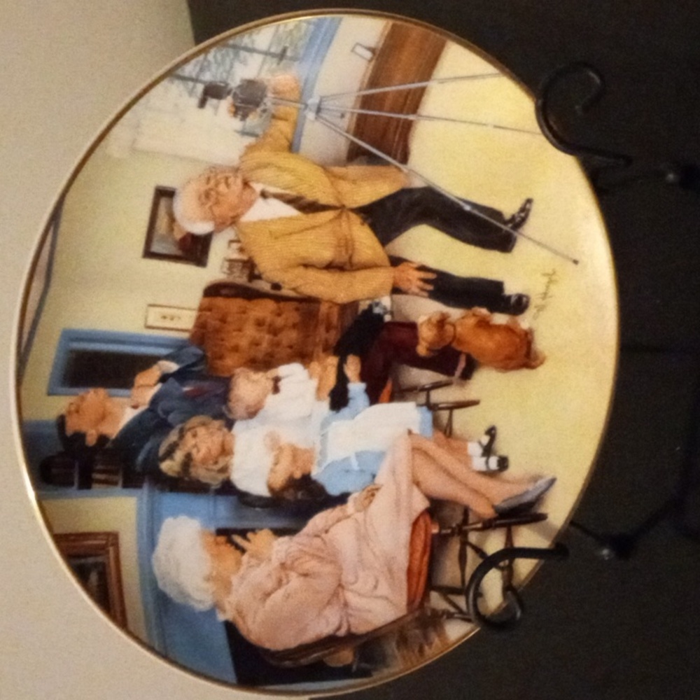 Vintage plate with stand